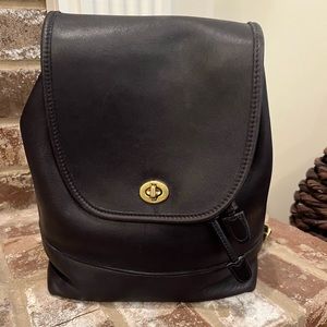 Coach Vintage Turnlock Backpack Navy